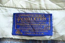 画像4: 70s USA製 PENDLETONペンドルトン オンブレチェック ウールシャツ M (4)