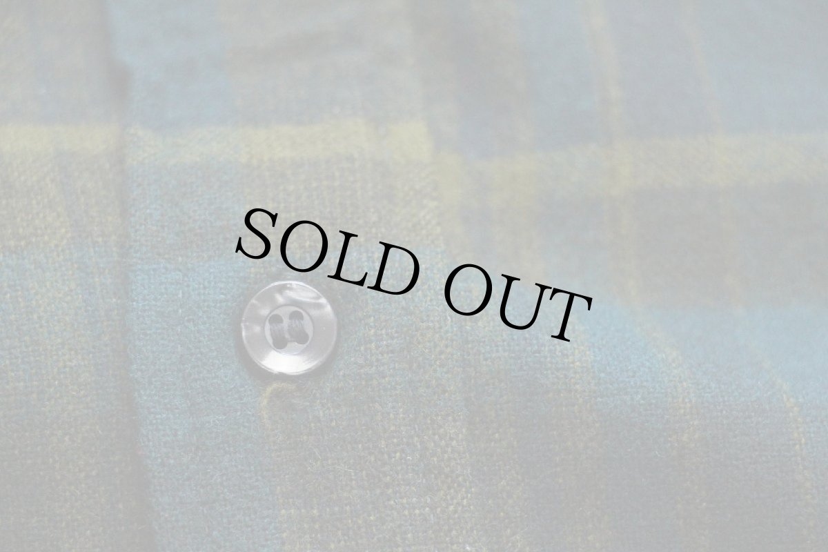 画像6: 60s PENDLETONペンドルトン チェック 三点留め ボタンダウン ウールシャツ S (6)