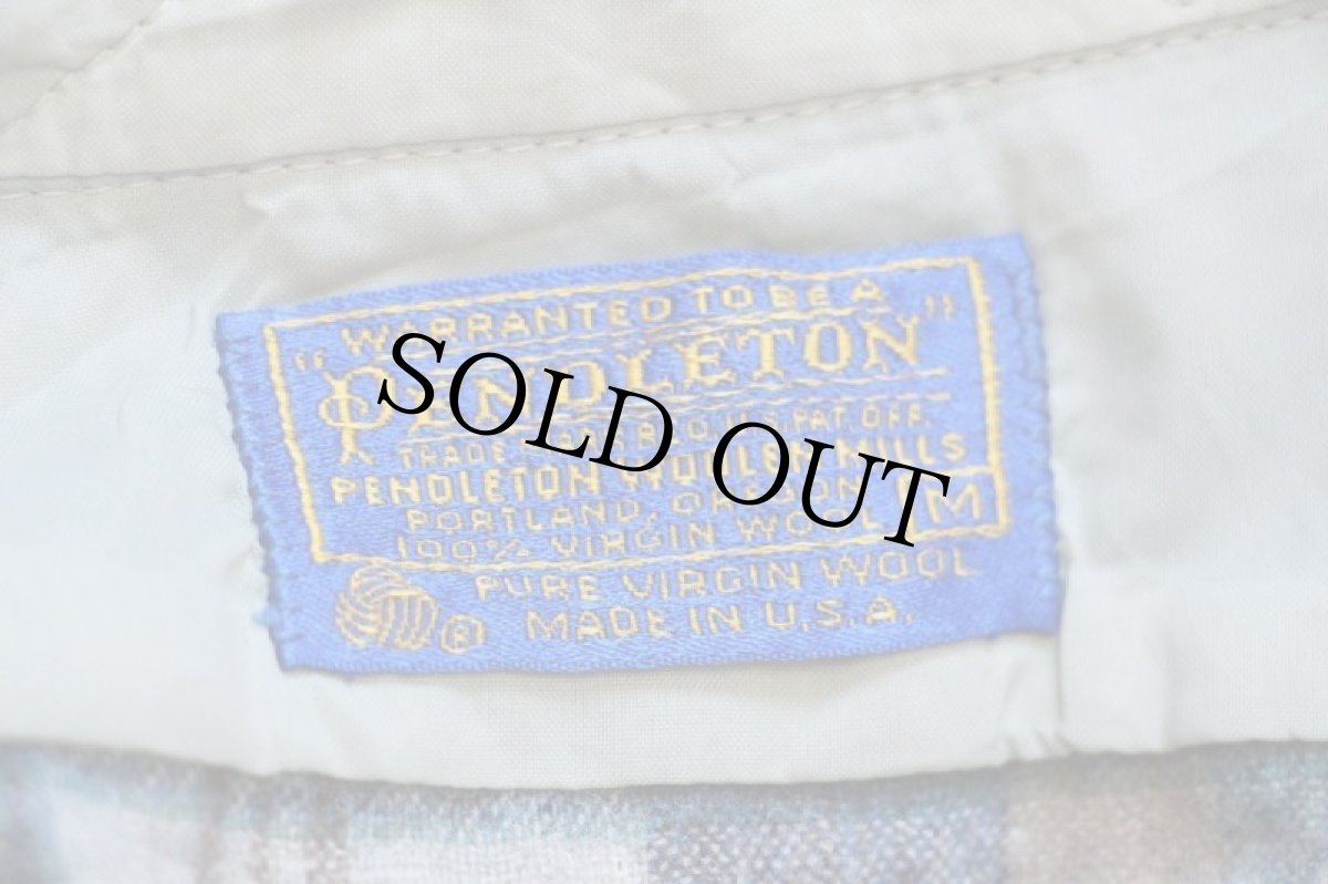 画像4: 70s USA製 PENDLETONペンドルトン チェック ウールシャツ M (4)