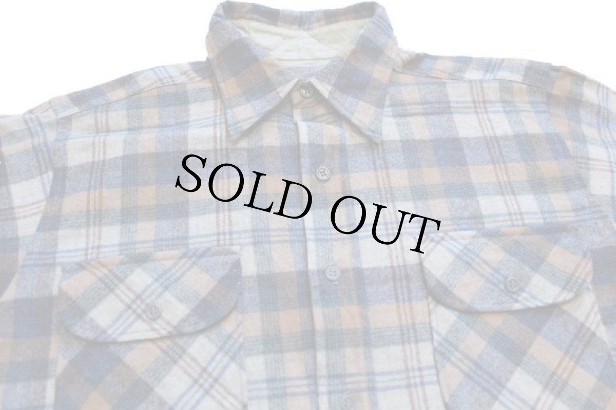 画像3: 70s USA製 PENDLETONペンドルトン チェック ウールシャツ M (3)