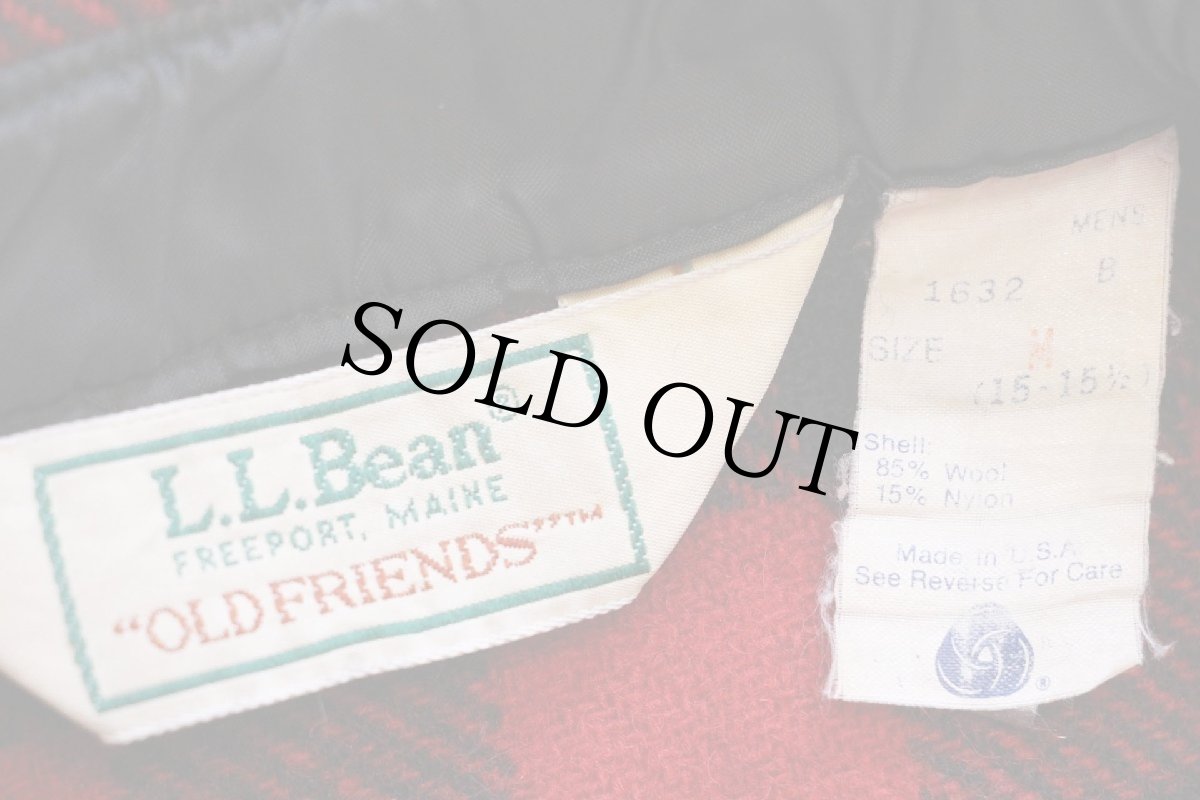 画像4: 80s USA製 L.L.Bean OLDFRIENDS バッファローチェック ウールシャツ 赤×黒 M (4)