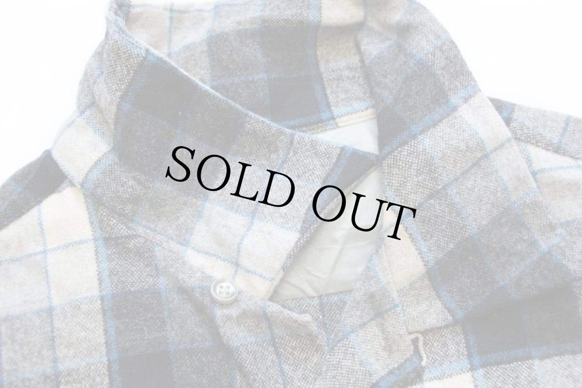 画像5: 50s PENDLETONペンドルトン チェック ウール オープンカラーシャツ XL (5)