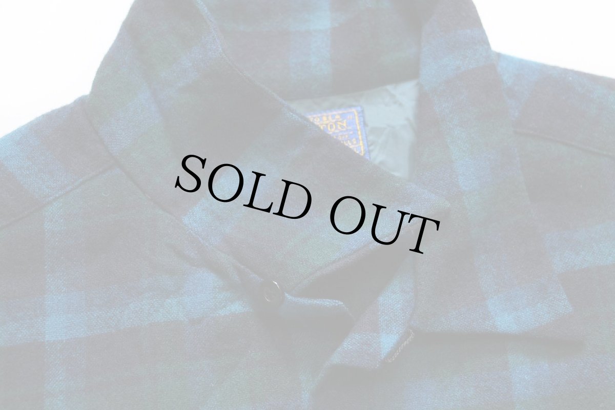 画像5: 60s PENDLETONペンドルトン オンブレチェック ウール オープンカラーシャツ カスタム (5)