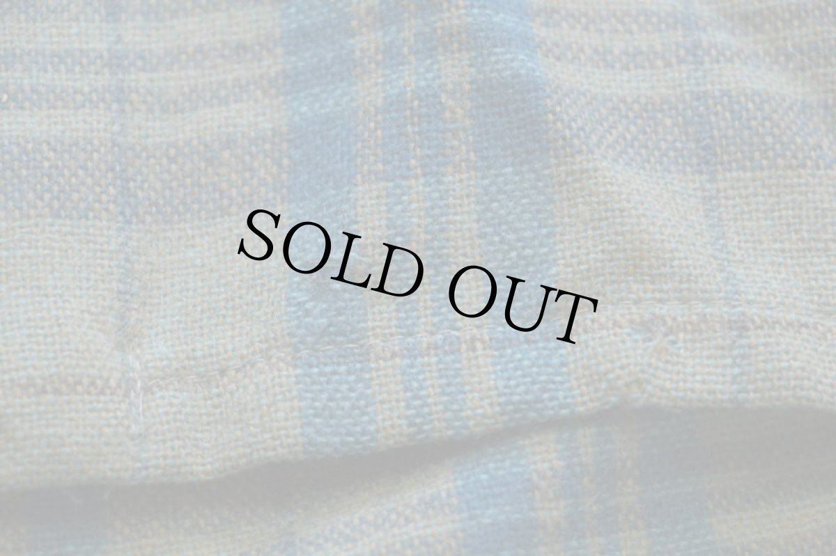 画像7: 70s Penneys TOWNCRAFT タータンチェック ウール オープンカラーシャツ M (7)