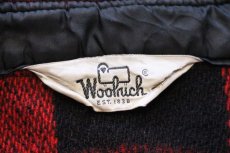 画像4: 70s Woolrichウールリッチ バッファローチェック ウール シャツジャケット 赤×黒 (4)