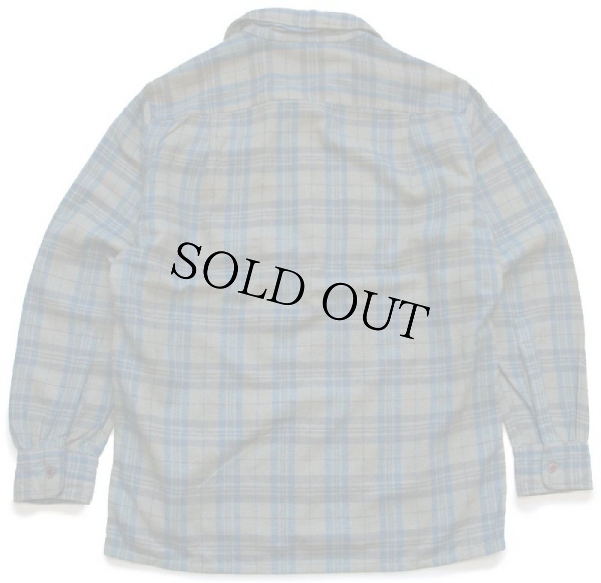 画像2: 70s Penneys TOWNCRAFT タータンチェック ウール オープンカラーシャツ M (2)