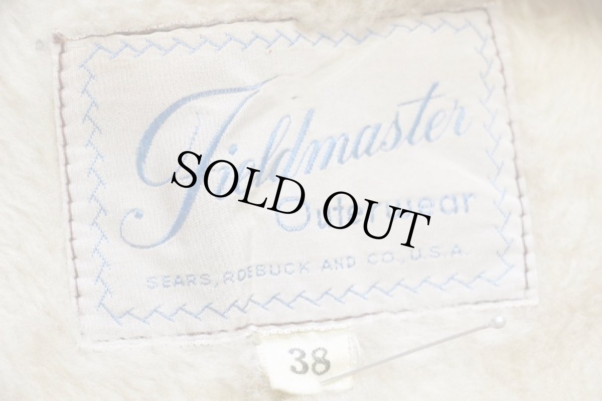 画像4: 60s SEARS Fieldmaster ボアライナー ディアスキン スエード レザージャケット 薄茶 38 (4)