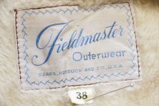 画像4: 60s SEARS Fieldmaster ボアライナー ディアスキン スエード レザージャケット 薄茶 38 (4)