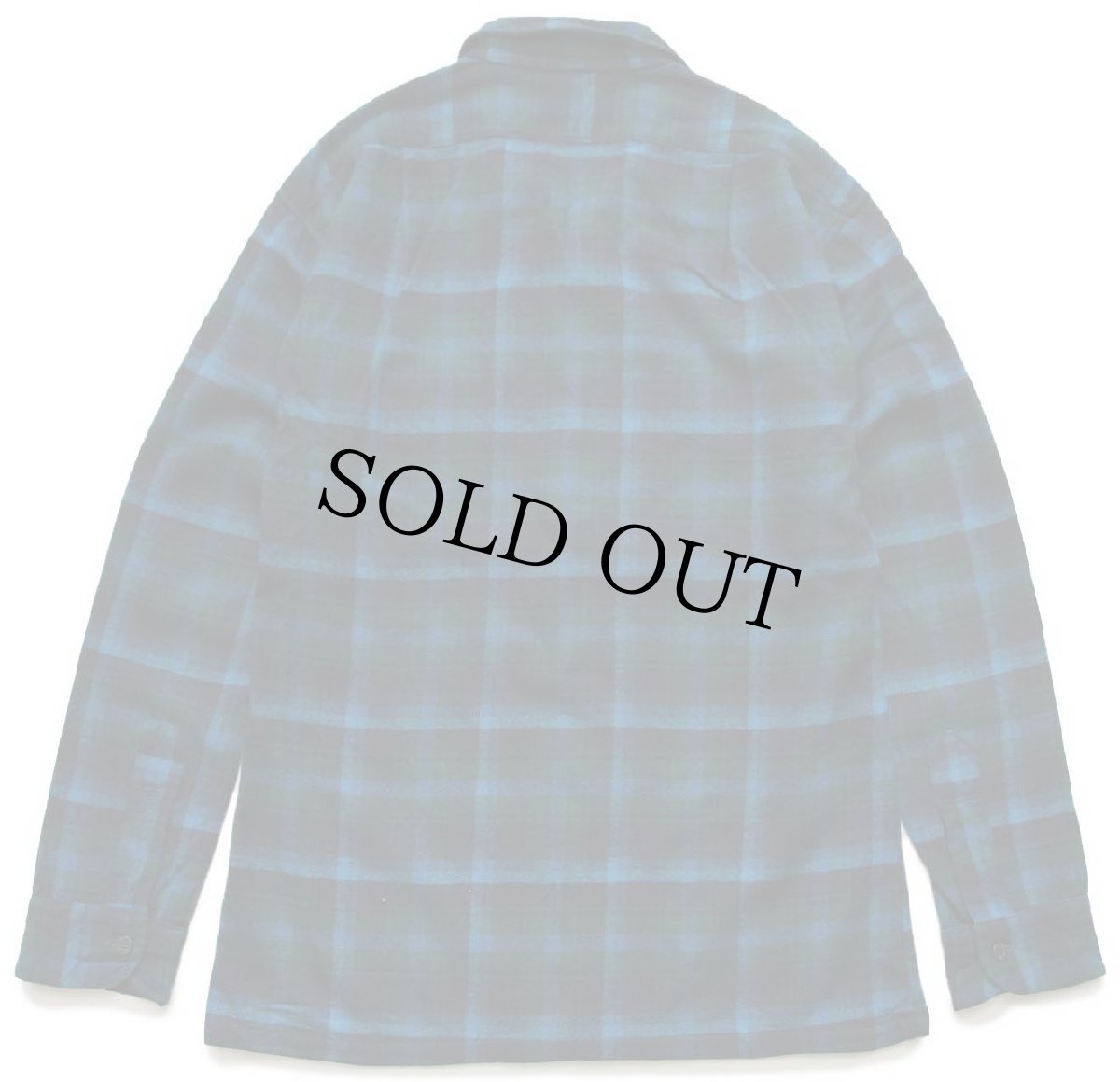 画像2: 60s PENDLETONペンドルトン オンブレチェック ウール オープンカラーシャツ カスタム (2)