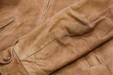 画像8: 60s SEARS Fieldmaster ボアライナー ディアスキン スエード レザージャケット 薄茶 38 (8)