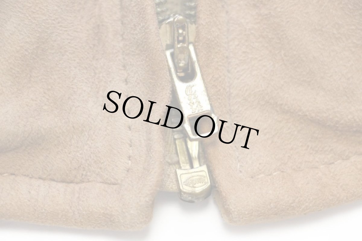 画像6: 60s SEARS Fieldmaster ボアライナー ディアスキン スエード レザージャケット 薄茶 38 (6)