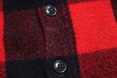 画像5: 70s Woolrichウールリッチ バッファローチェック ウール シャツジャケット 赤×黒 (5)
