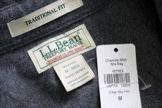 画像5: 未使用★L.L.Bean CHAMOIS CLOTH SHIRT 無地 コットン シャモアクロスシャツ グレー M-REG (5)