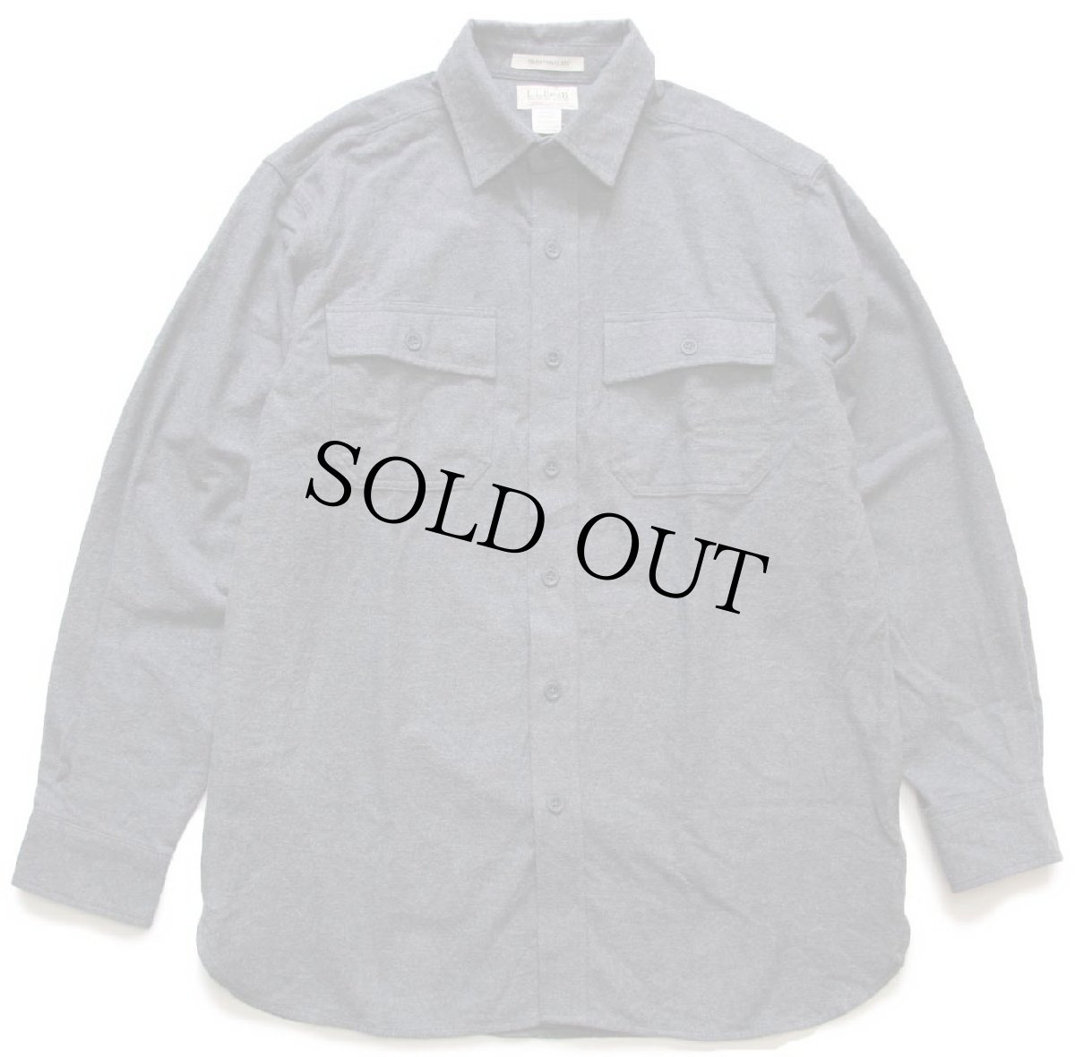 画像2: 未使用★L.L.Bean CHAMOIS CLOTH SHIRT 無地 コットン シャモアクロスシャツ グレー M-REG (2)