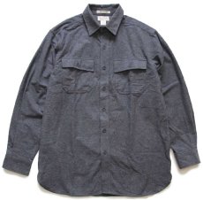 画像2: 未使用★L.L.Bean CHAMOIS CLOTH SHIRT 無地 コットン シャモアクロスシャツ グレー M-REG (2)