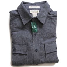 画像1: 未使用★L.L.Bean CHAMOIS CLOTH SHIRT 無地 コットン シャモアクロスシャツ グレー M-REG (1)