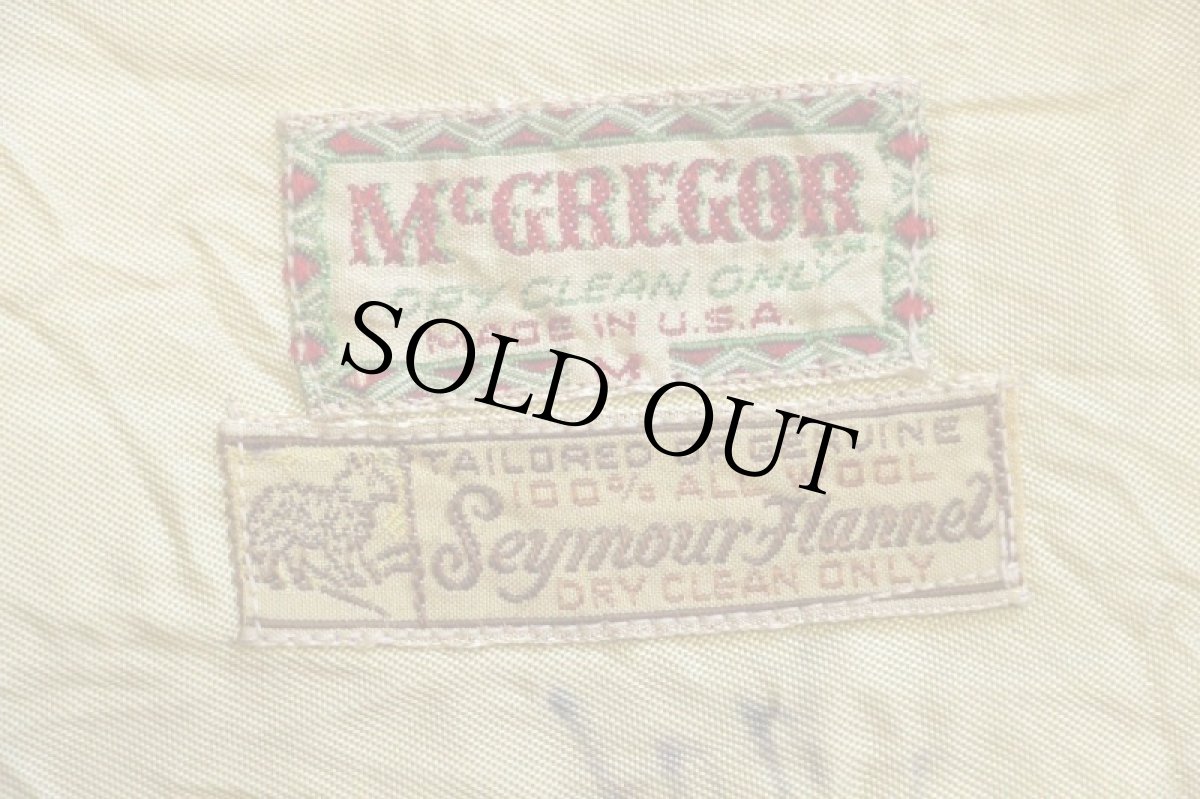 画像4: 50s USA製 McGREGORマクレガー チェック ウール オープンカラーシャツ M (4)