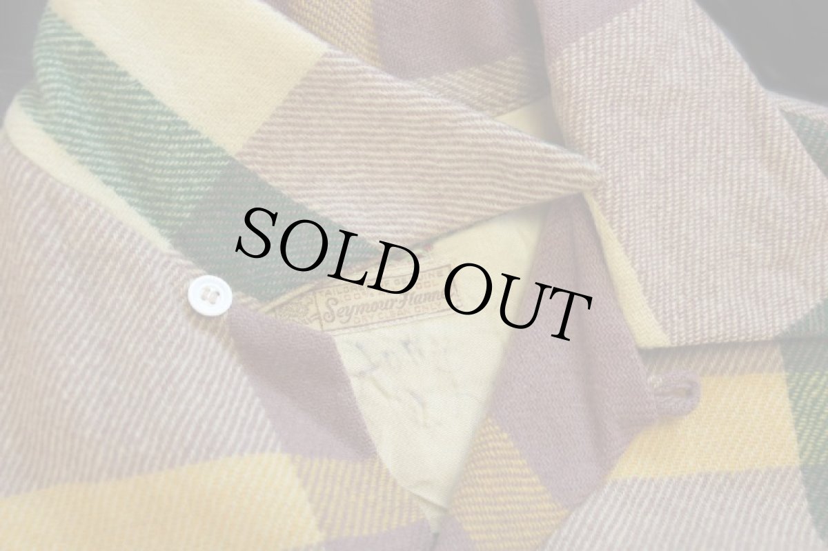 画像5: 50s USA製 McGREGORマクレガー チェック ウール オープンカラーシャツ M (5)