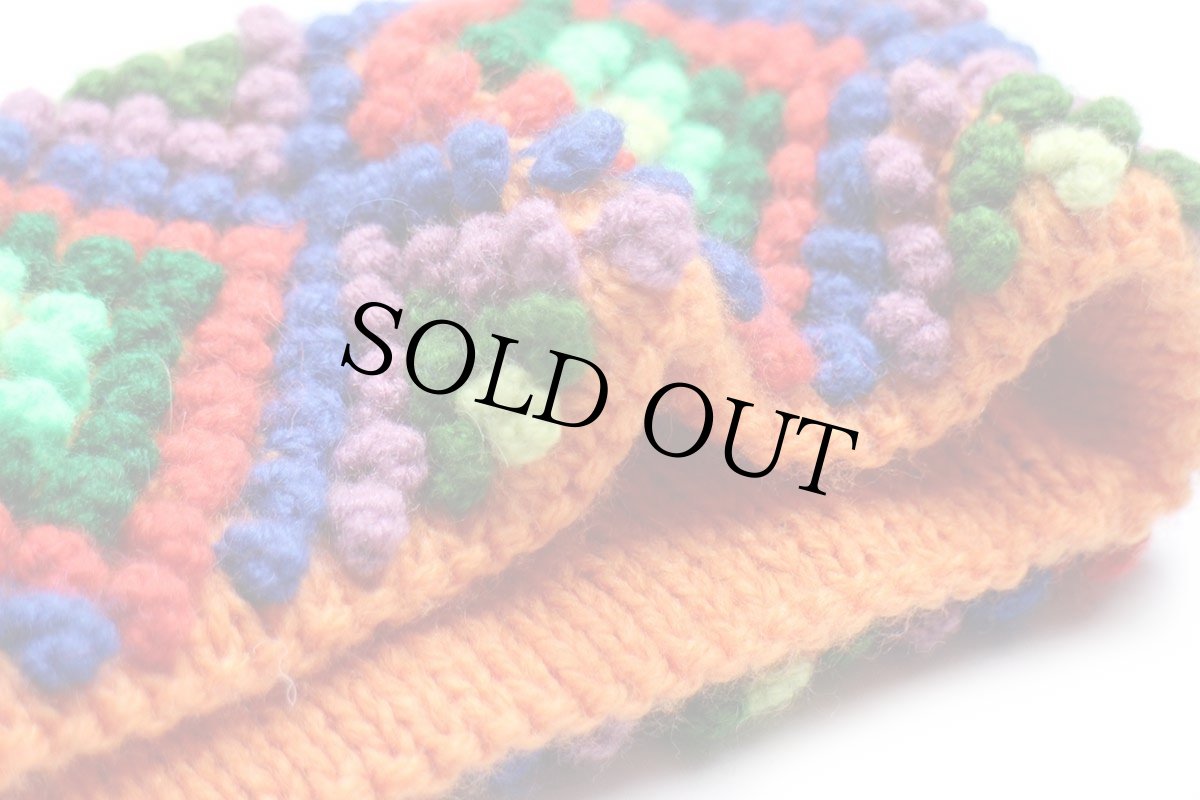 画像4: ハンドメイド フォークロア柄 ニット ヘッドバンド★ヘアバンド (4)