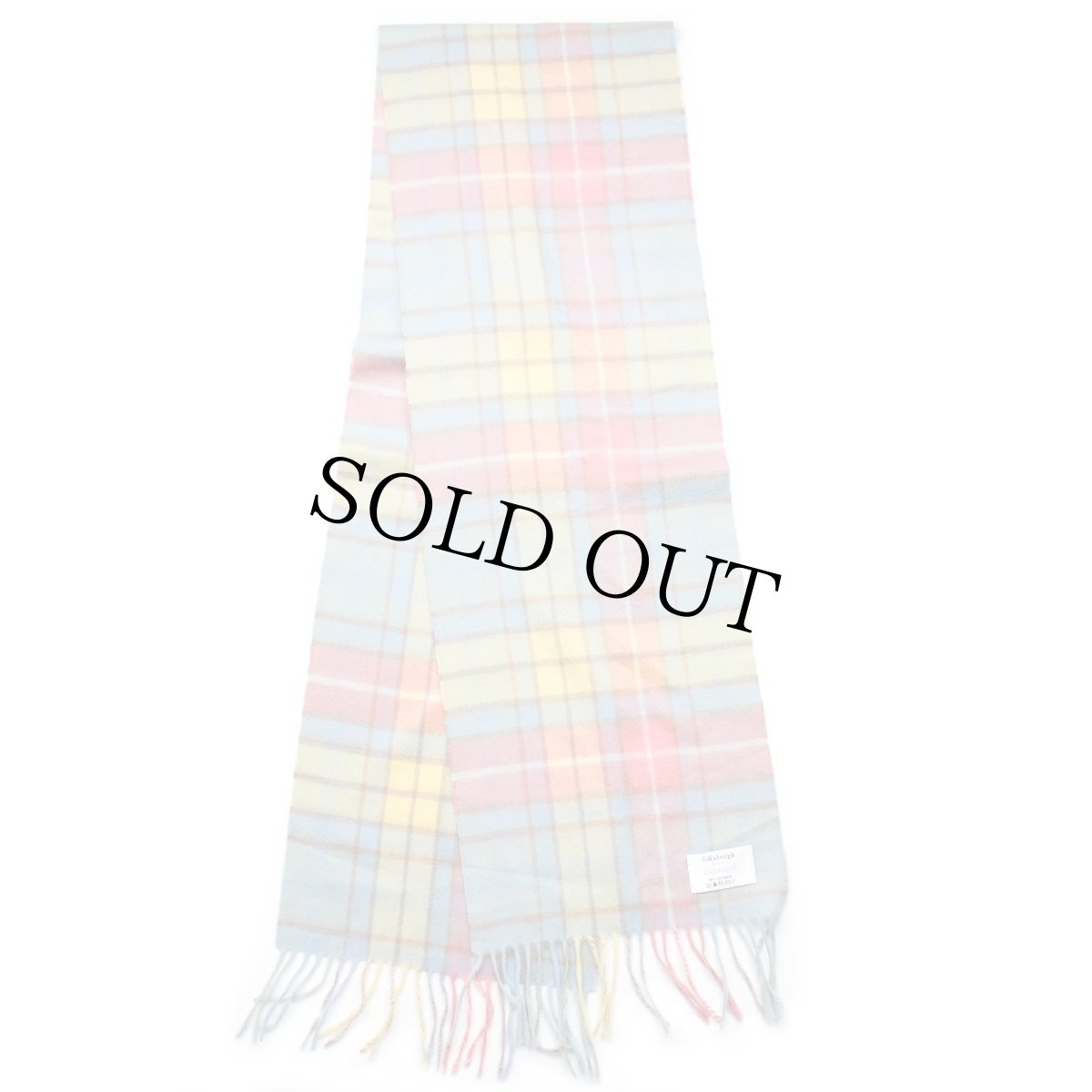 画像2: Edinburghエディンバラ タータンチェック カシミヤ マフラー パステルカラー (2)