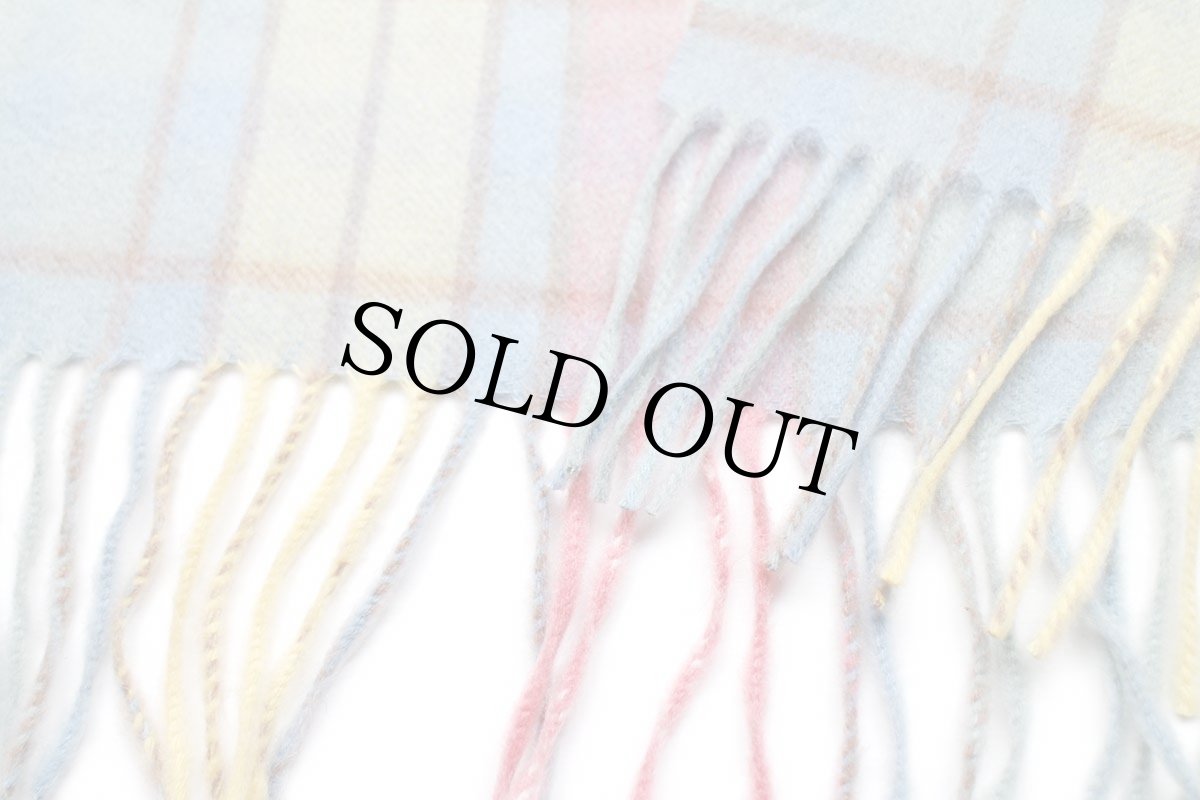 画像5: Edinburghエディンバラ タータンチェック カシミヤ マフラー パステルカラー (5)