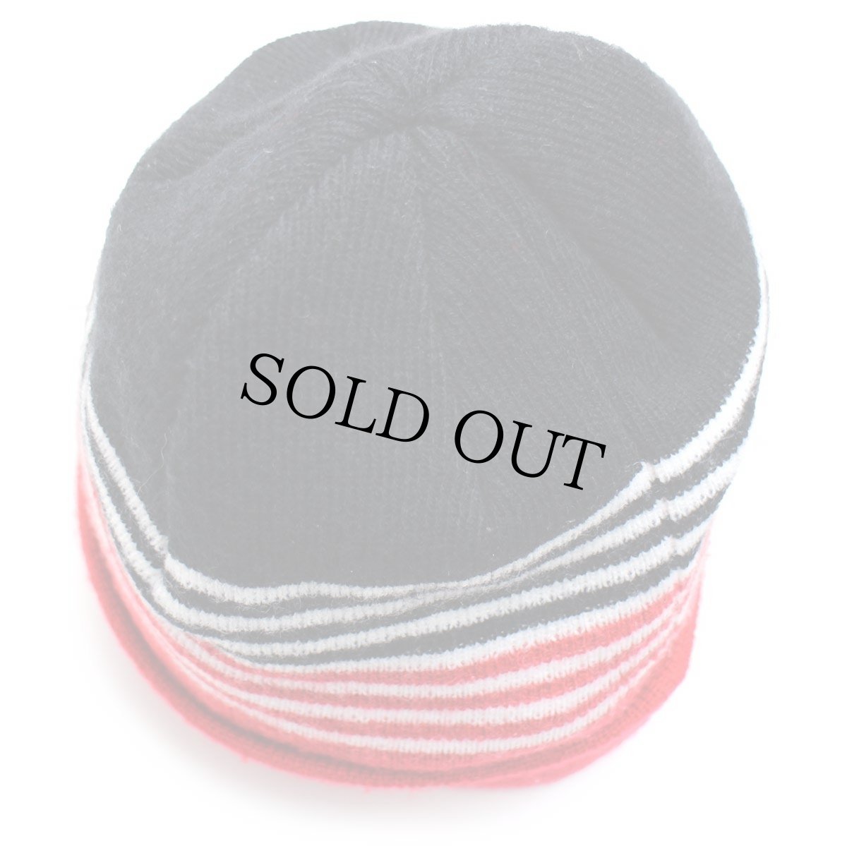 画像5: NIKEナイキ ロゴ刺繍 アクリル ニットキャップ 黒×赤 YOUTH★ニット帽 (5)