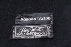 画像3: イタリア製 MORGAN TAYLOR 無地 ラムウール マフラー ブラック (3)