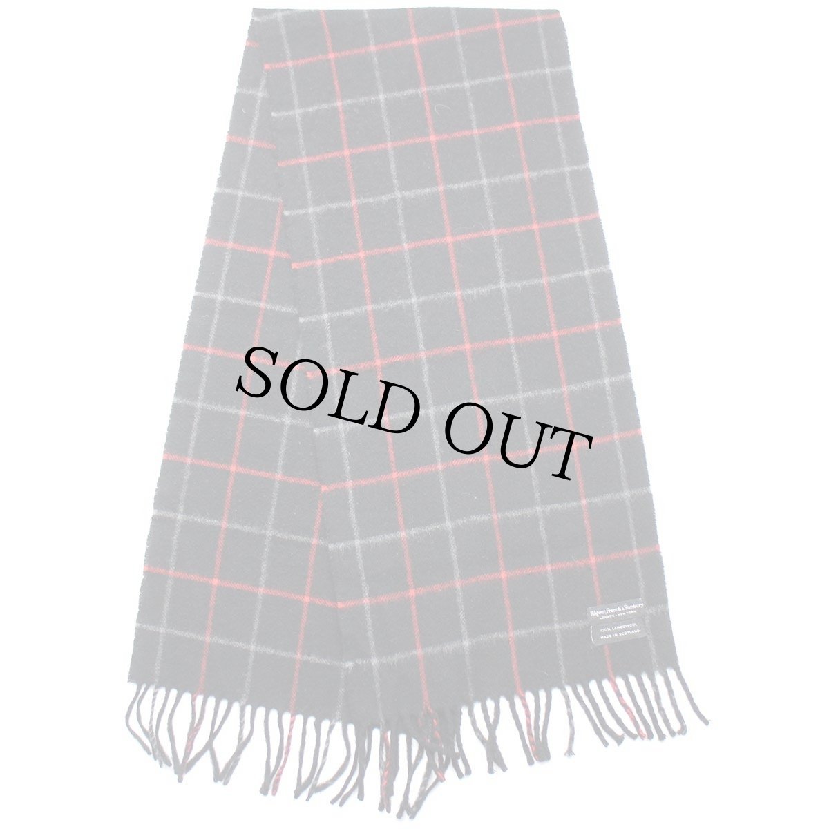 画像2: スコットランド製 Kilgour,French&Stanbury 格子柄 ラムウール マフラー (2)