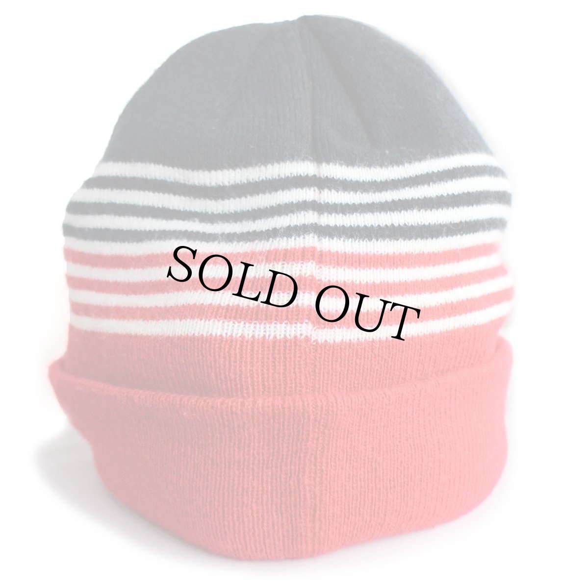 画像4: NIKEナイキ ロゴ刺繍 アクリル ニットキャップ 黒×赤 YOUTH★ニット帽 (4)