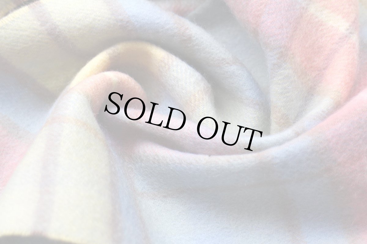 画像6: Edinburghエディンバラ タータンチェック カシミヤ マフラー パステルカラー (6)