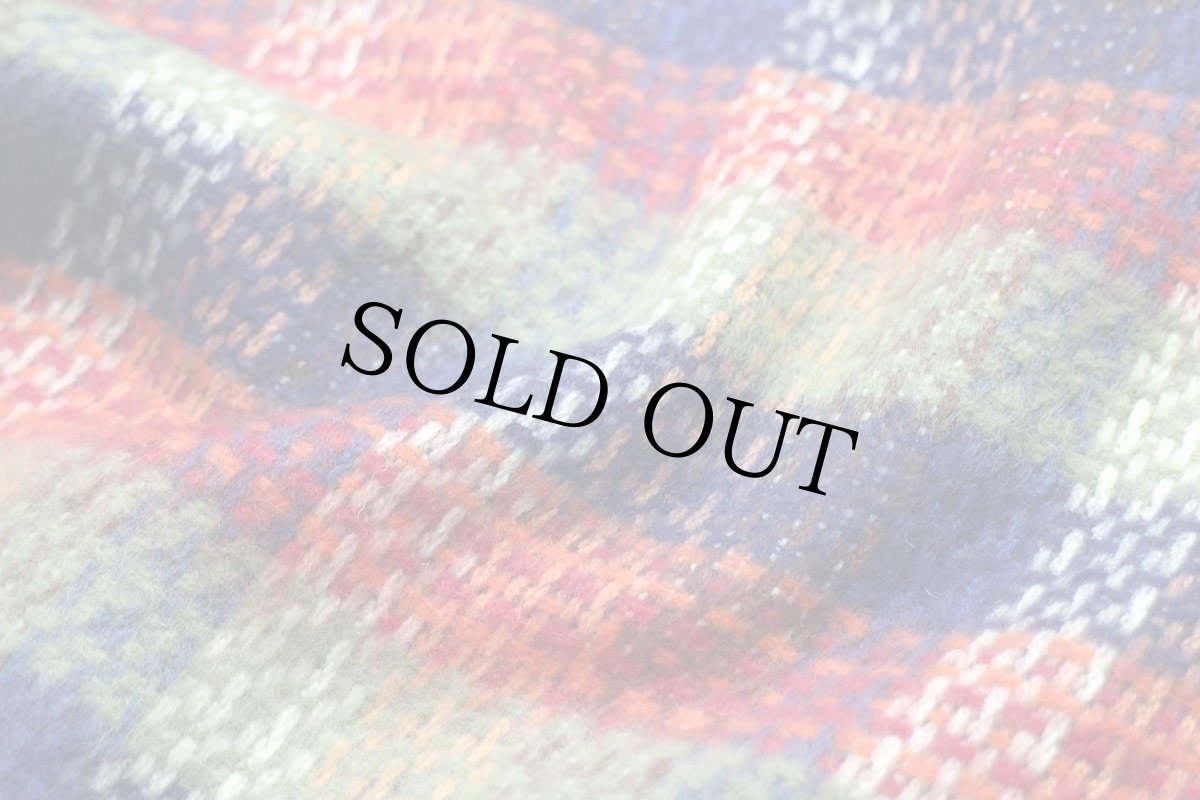 画像6: スコットランド製 編み柄 チェック カシミヤ マフラー (6)