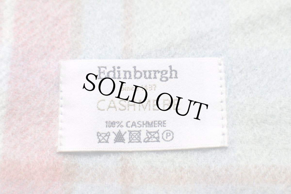 画像3: Edinburghエディンバラ タータンチェック カシミヤ マフラー パステルカラー (3)