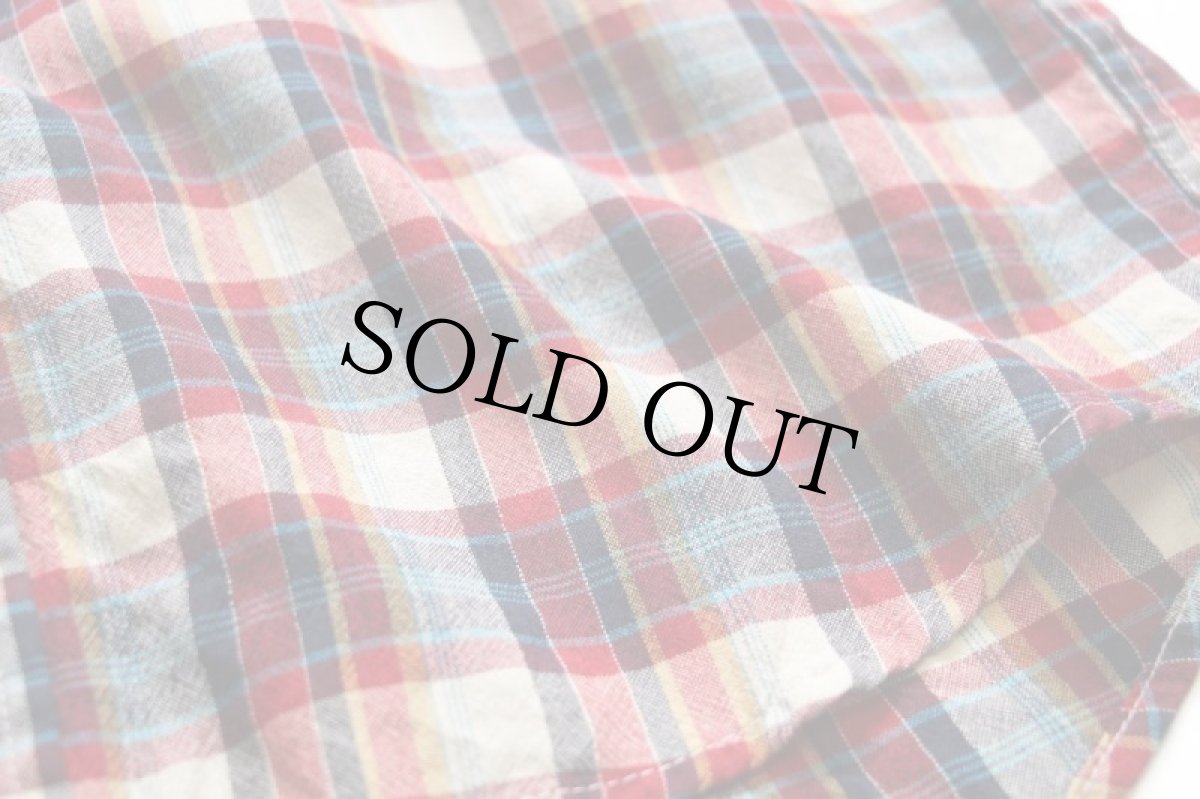 画像5: メキシコ製 SIR PENDLETONサーペンドルトン タータンチェック ボタンダウン ウーステッド ウールシャツ M (5)