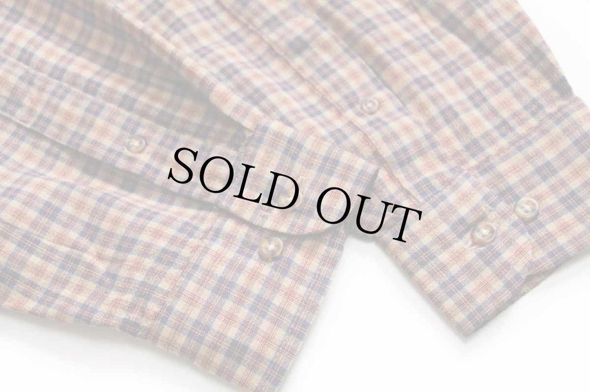 画像7: メキシコ製 SIR PENDLETONサーペンドルトン タータンチェック ボタンダウン ウーステッド ウールシャツ XXL★特大 (7)