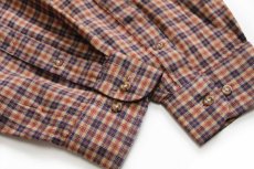画像7: メキシコ製 SIR PENDLETONサーペンドルトン タータンチェック ボタンダウン ウーステッド ウールシャツ XXL★特大 (7)