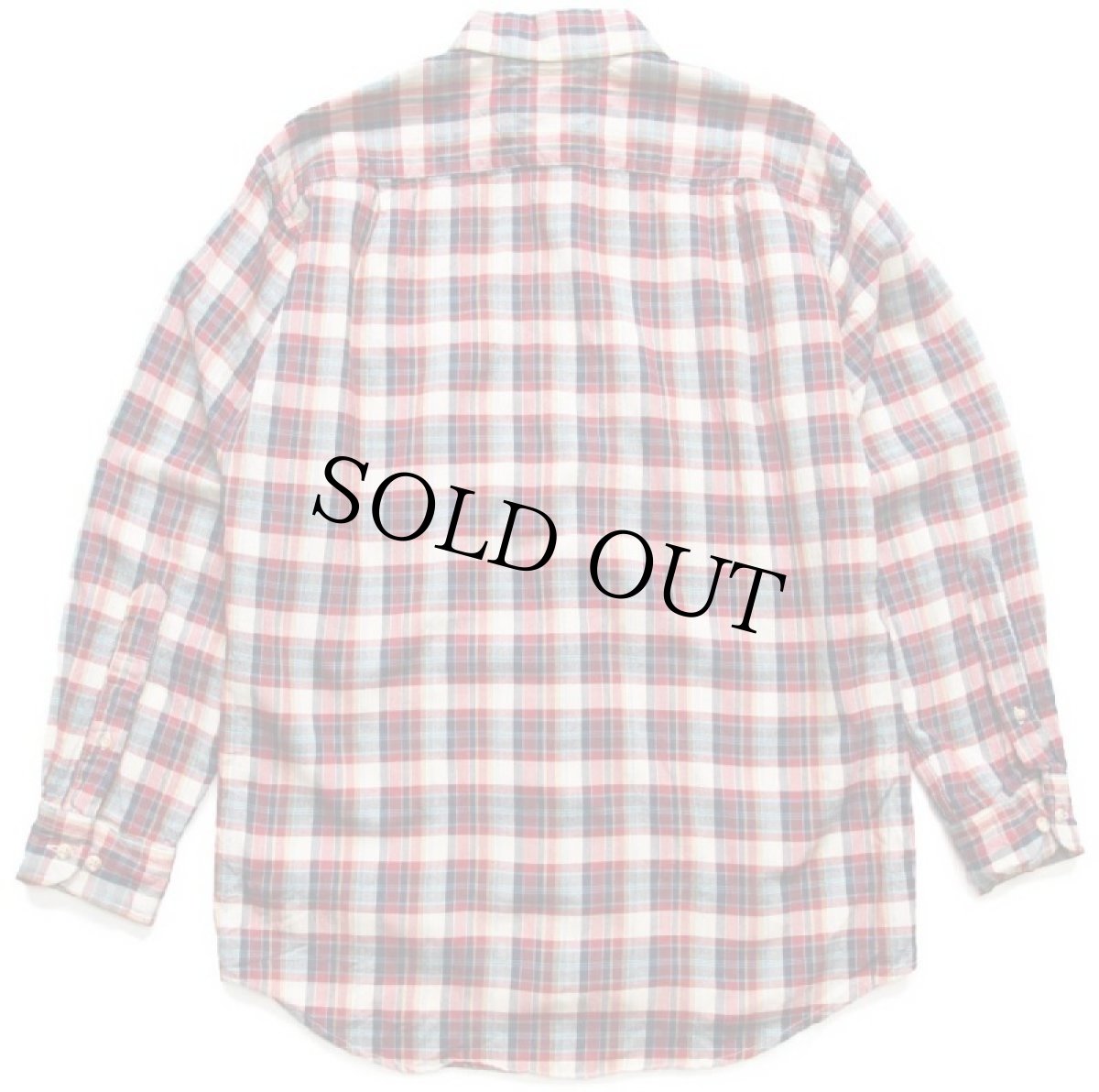 画像2: メキシコ製 SIR PENDLETONサーペンドルトン タータンチェック ボタンダウン ウーステッド ウールシャツ M (2)