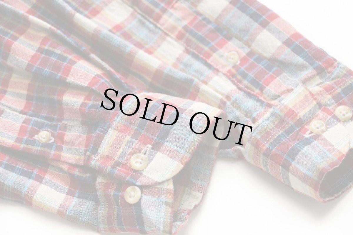 画像6: メキシコ製 SIR PENDLETONサーペンドルトン タータンチェック ボタンダウン ウーステッド ウールシャツ M (6)