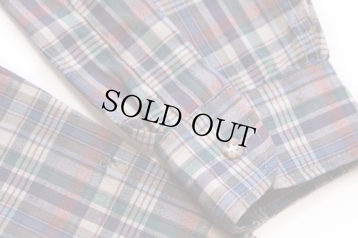 画像7: 70s USA製 SIR PENDLETONサーペンドルトン チェック ボタンダウン ウールシャツ M (7)