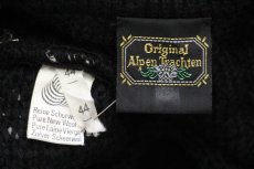画像4: Alpen Trachten ノーカラー ショート丈 ケーブル編み ウールニット カーディガン ブラック 44 (4)