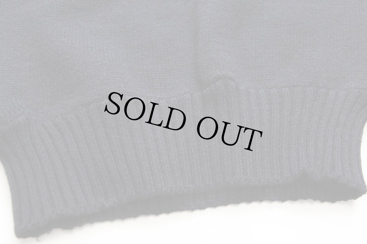 画像5: 60s 米軍 U.S.NAVY ハイネック ウールニット ゴブセーター 濃紺 S (5)