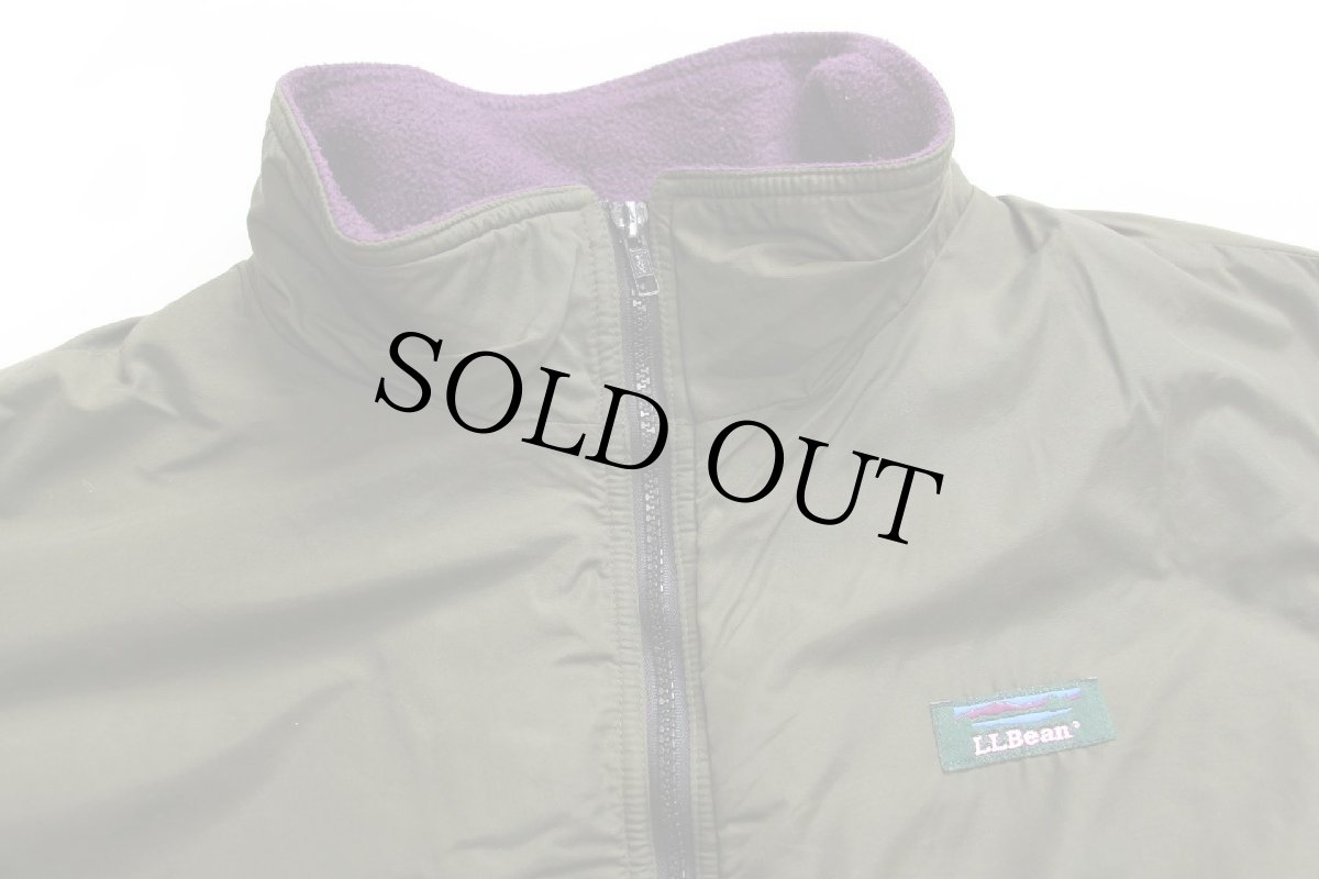 画像3: 90s USA製 L.L.Bean ウォームアップ フリースライナー ナイロンジャケット オリーブドラブ XL (3)