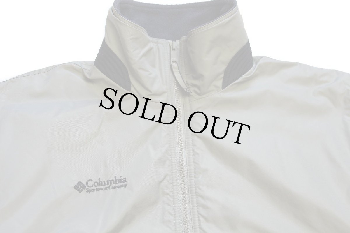 画像3: 00s Columbiaコロンビア ロゴ刺繍 フリースライナー ナイロンジャケット アルファグリーン S (3)