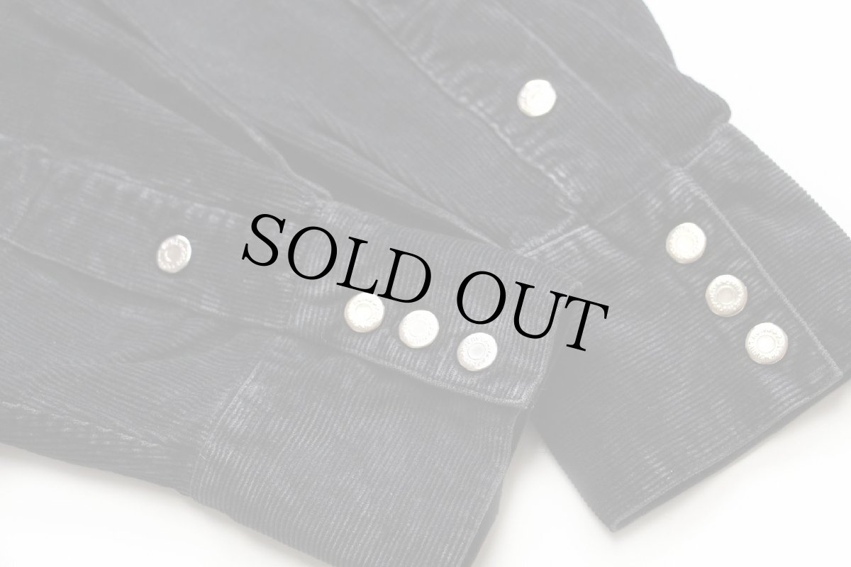 画像5: 70s Polo Western RALPH LAURENラルフローレン コットン コーデュロイ ウエスタンシャツ 黒 M (5)