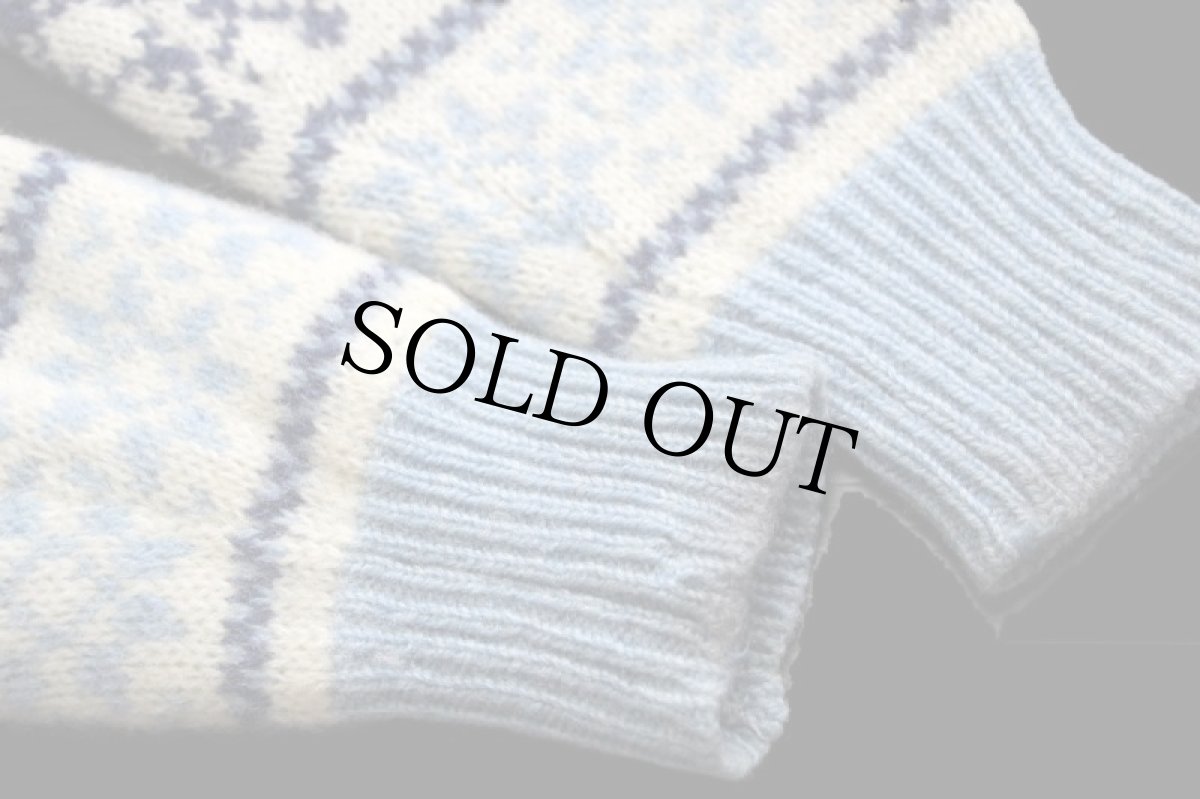 画像6: 80s イタリア製 benettonベネトン 雪柄 ノルディック柄 シェットランド ウールニット セーター 52 (6)