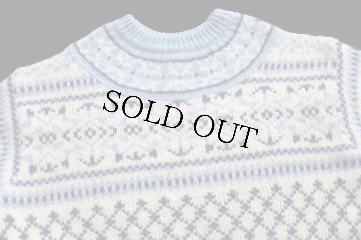 画像3: 80s イタリア製 benettonベネトン 雪柄 ノルディック柄 シェットランド ウールニット セーター 52 (3)