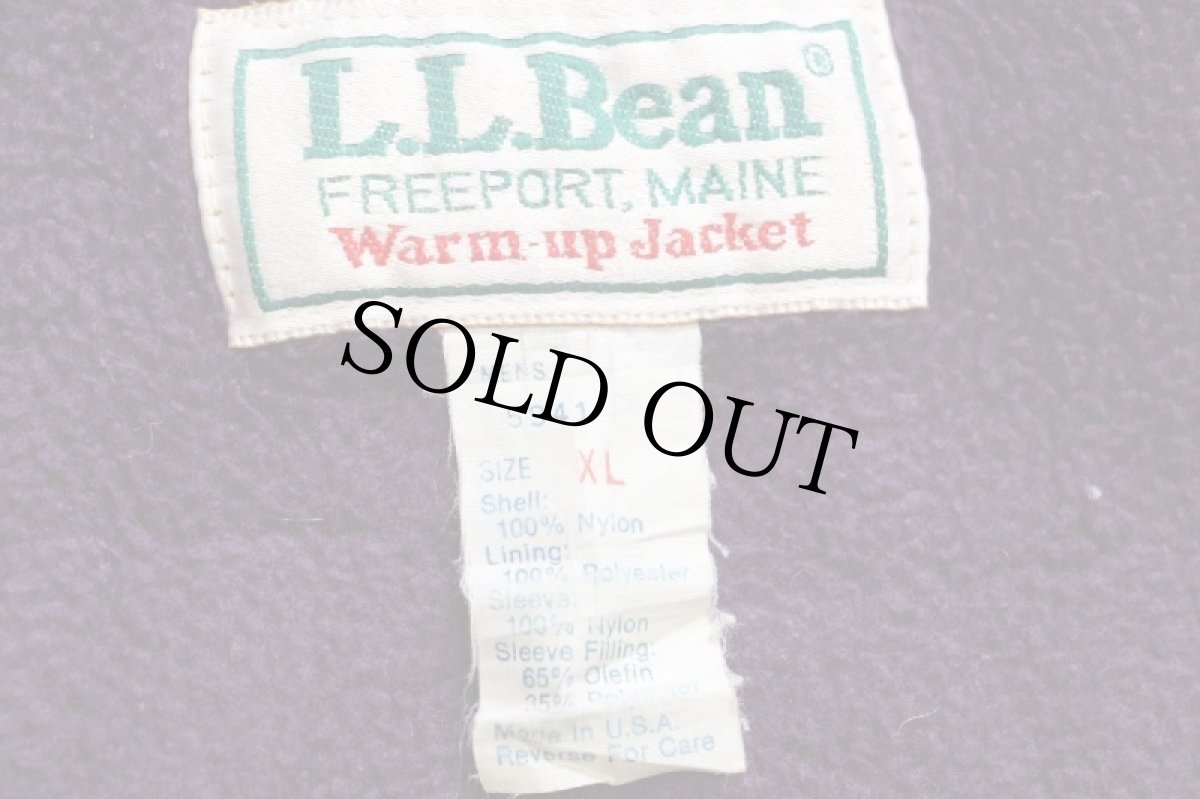 画像4: 90s USA製 L.L.Bean ウォームアップ フリースライナー ナイロンジャケット オリーブドラブ XL (4)