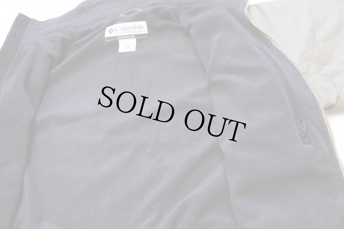 画像5: 00s Columbiaコロンビア ロゴ刺繍 フリースライナー ナイロンジャケット アルファグリーン S (5)