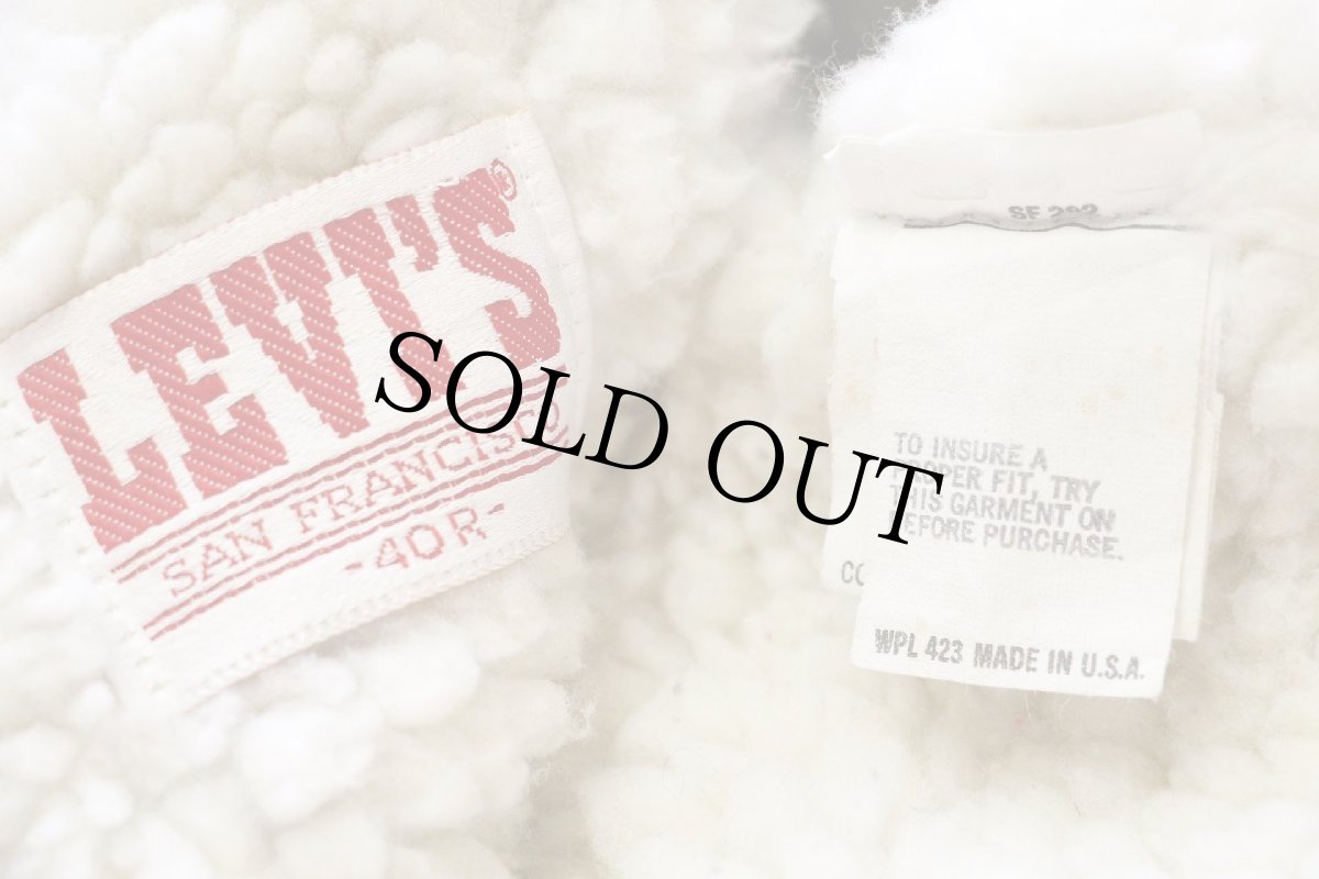 画像4: 80s USA製 Levi'sリーバイス 70608 ボアライナー デニムジャケット 4ポケット 40R★C (4)