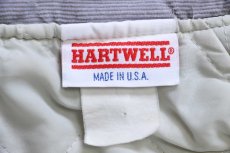 画像5: 90s USA製 HARTWELL UNION PACIFIC RAILROAD マスコット刺繍 キルティングライナー コーデュロイスタジャン グレー (5)