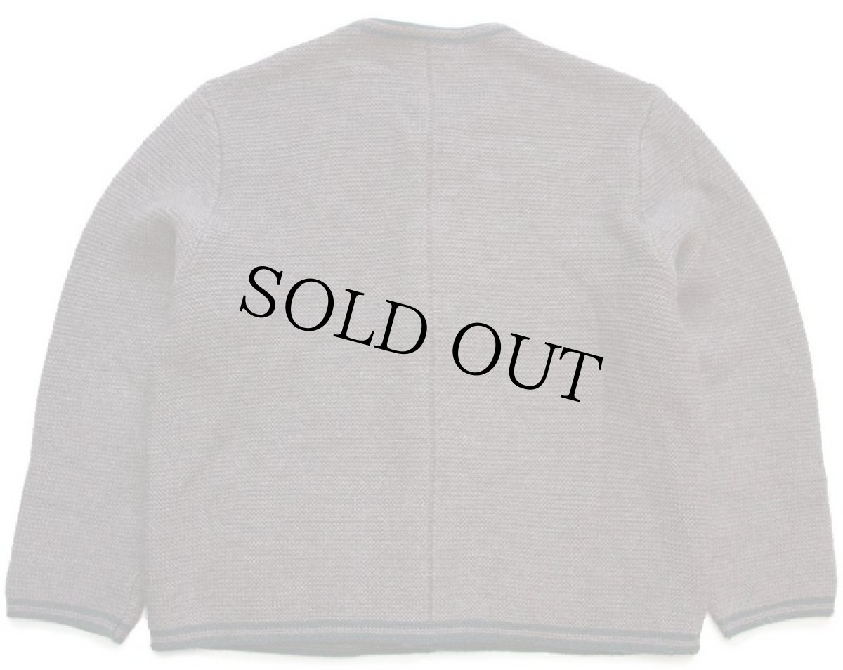 画像2: EU製 St.Peter Trachten ノーカラー チロリアン ウールニット ジャケット グレーブラウン (2)